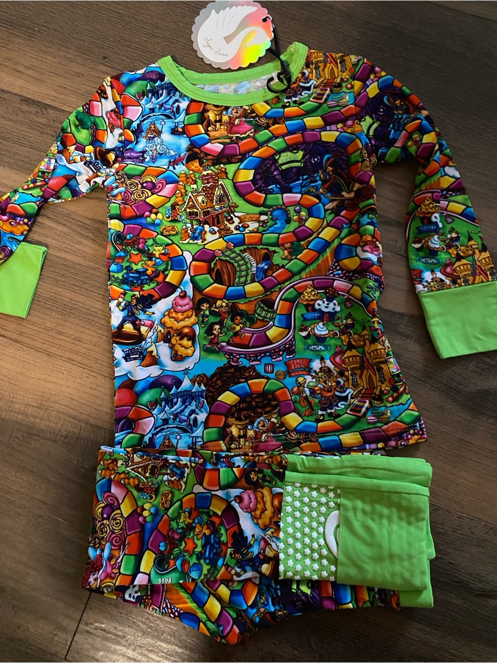 Sugar Swan 2t bamboo pj set NWT